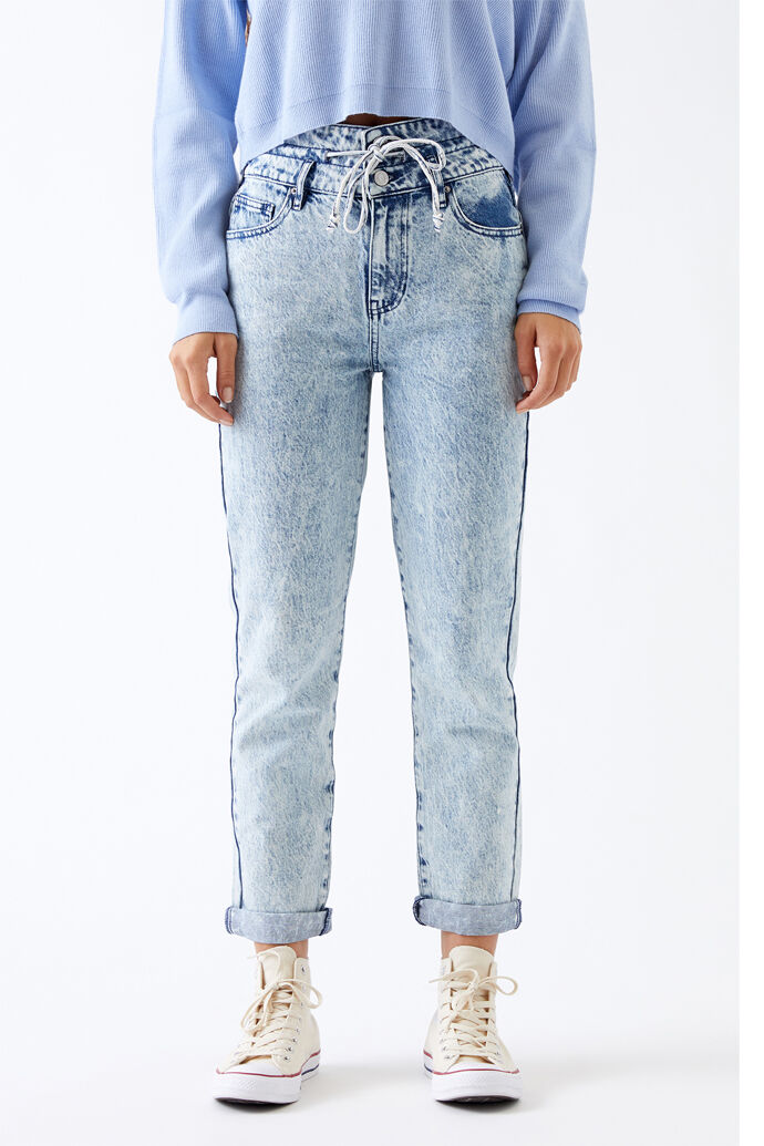 Drawn Blue Mom Jeans