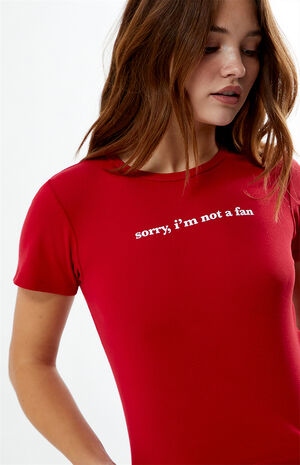 Sorry I'm Not A Fan Skimmer T-Shirt image number 1