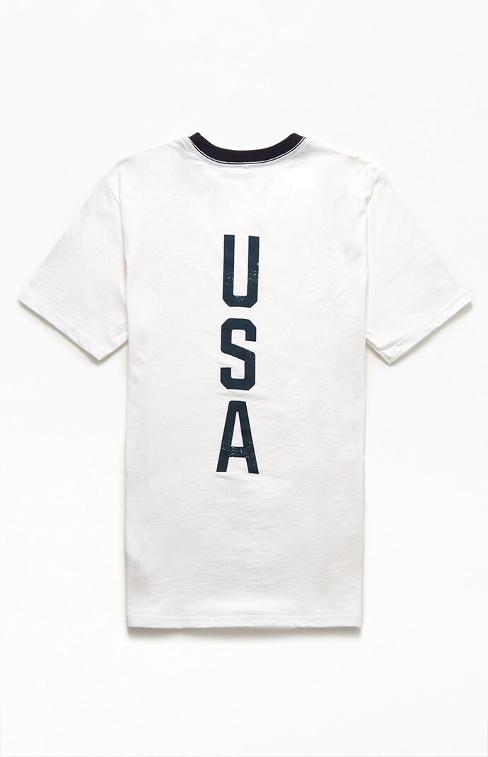 Team USA White Ringer T-Shirt