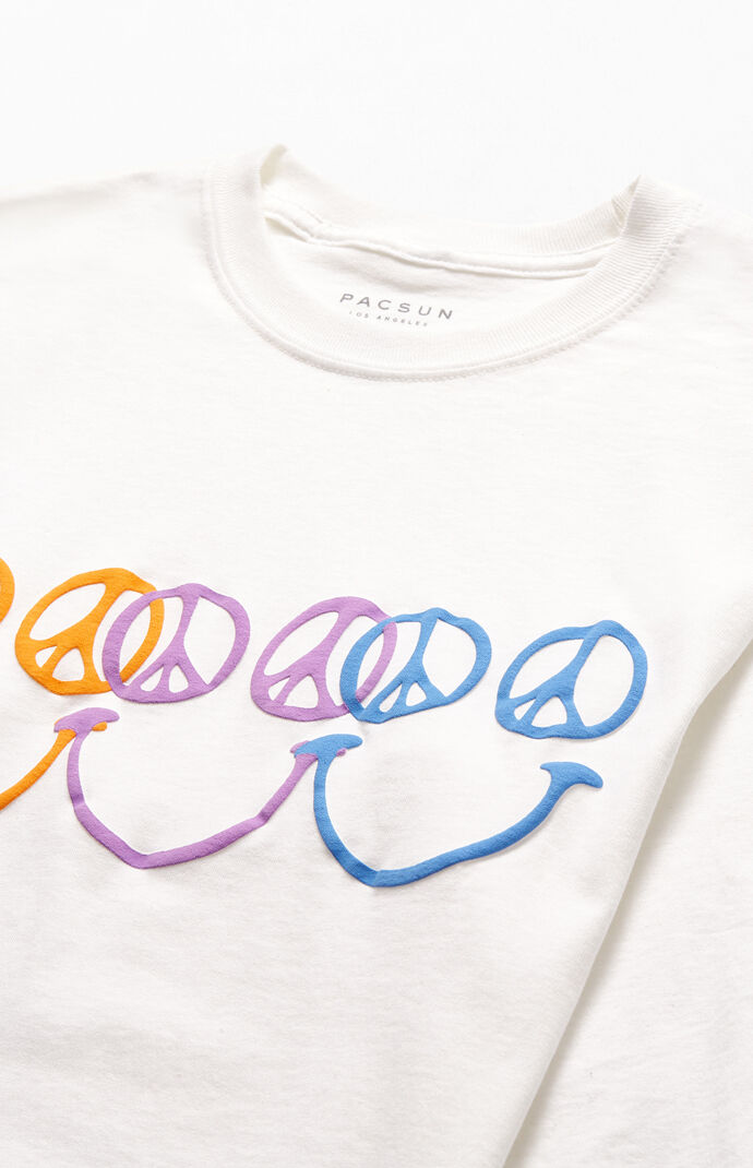 Peace Smiley Puff Long Sleeve T-Shirt