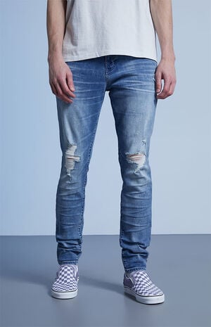 Stacked Skinny Indigo Comfort Stretch Jeans image number 2