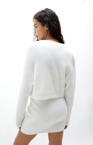 Fuzzy Shrunken Cardigan image number 3