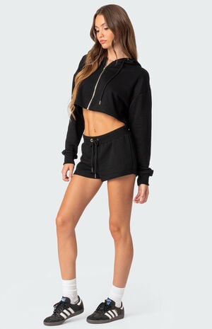 Fomo Cropped Zip Up Hoodie image number 3