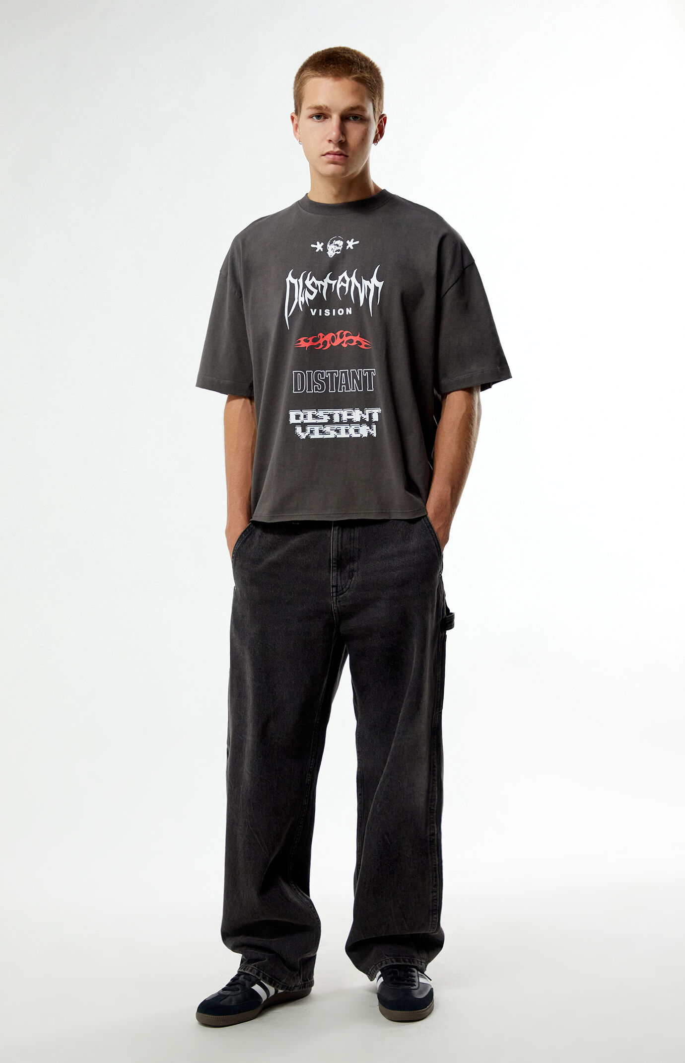 Pacsun Distant Vision Cropped Boxy T-Shirt