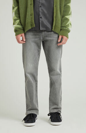 Stretch Grey Straight Jeans image number 1