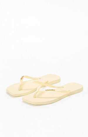 Women's Slim Square Metallic Sandals image number 2