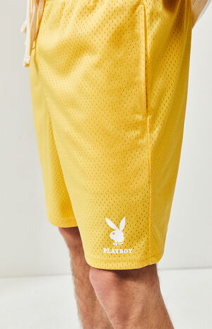 By PacSun Gold Text Mesh Basketball Shorts image number 6
