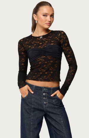 Rosette Bandeau Sheer Lac image number 1