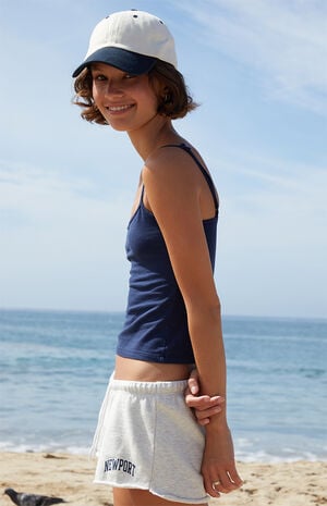 Blue Skylar Cropped Tank Top image number 3