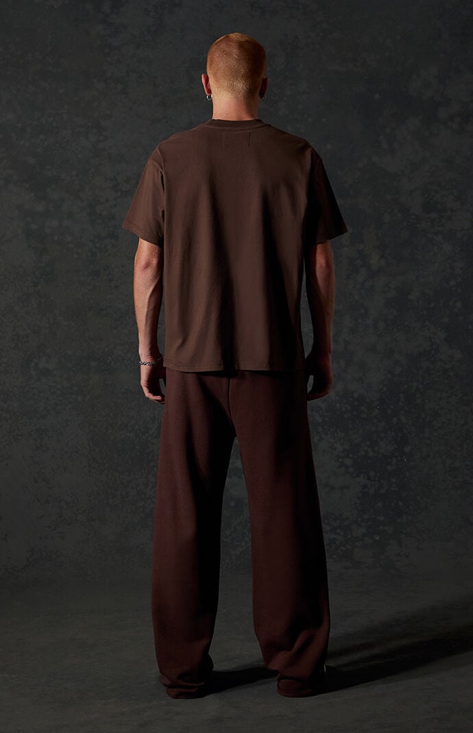 A.R.C. Brown Standard Fleece Wide Leg Sweatpants