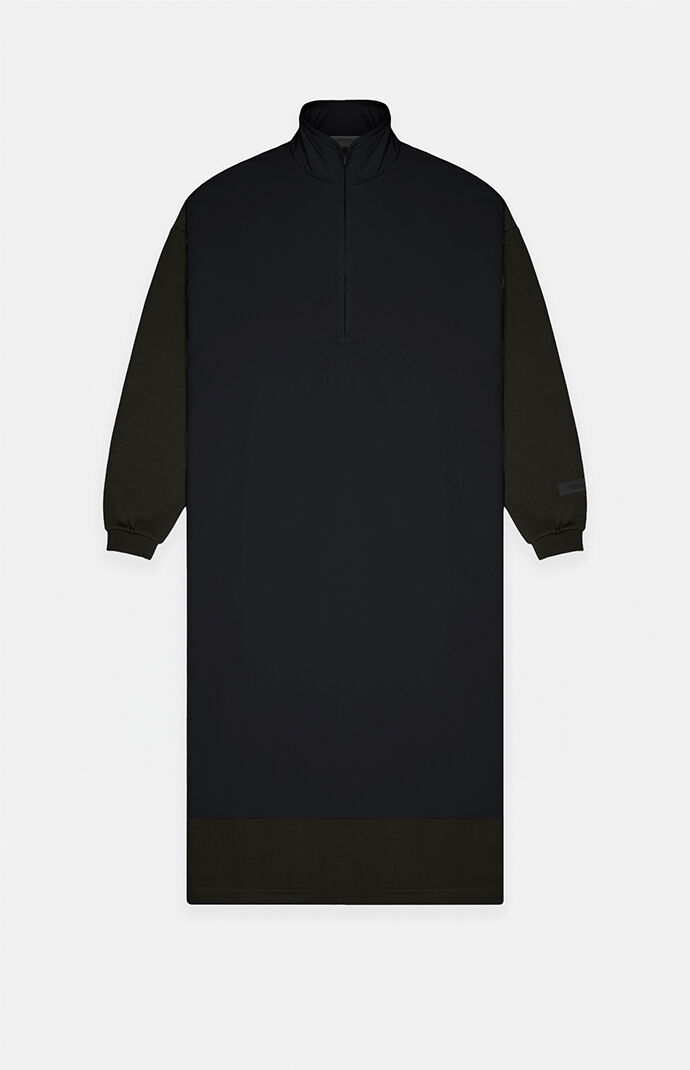 【ESSENTIALS】Nylon Fleece Mockneck Sweater/Ink / Jet Black Fear of God Essentials Black Nylon Fleece Mock Neck