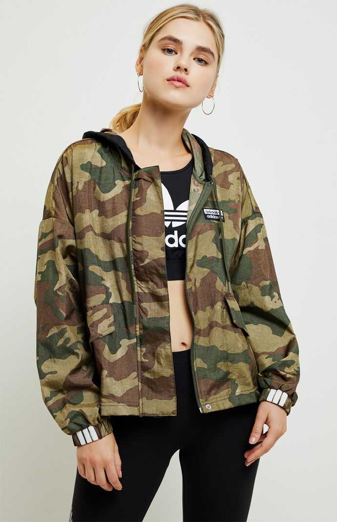 adidas camouflage windbreaker jacket