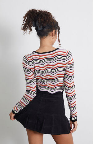 High Waisted Corduroy Pleated Mini Skirt image number 3