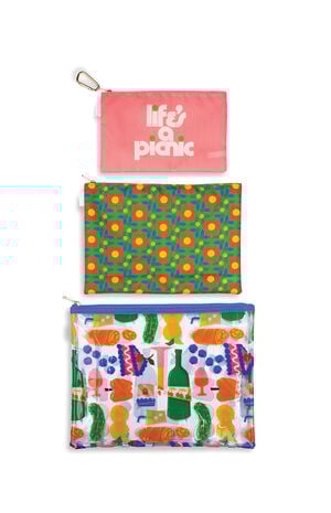 Life's A Picnic Beach Carryall Trio Bags image number 1
