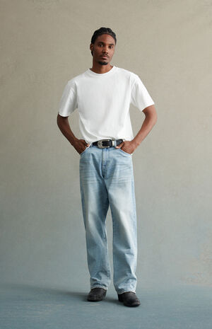 Light Indigo Baggy Jeans image number 1