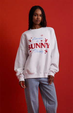 Playboy By PacSun Bunny Thing Crew Neck Sweatshirt | PacSun
