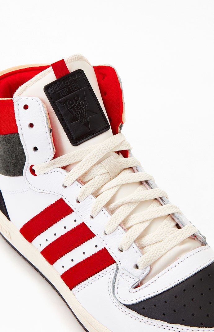 Red and white adidas top ten hotsell
