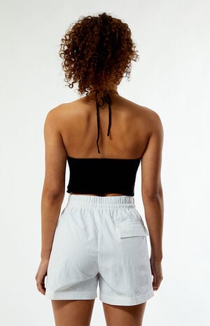 White 3-Stripes Woven Shorts image number 3