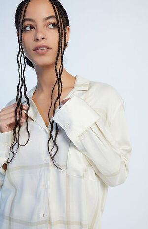 Flannel Button Up Two-Piece Set image number 2