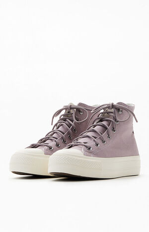 Purple Chuck Taylor All Star Lift Platform High Top Sneakers image number 2