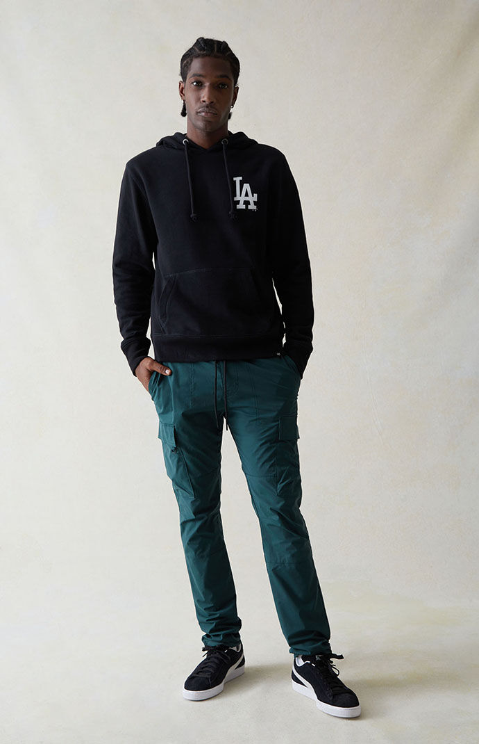 Green stretch pants top