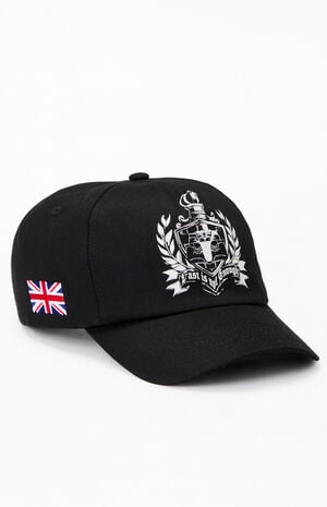 x Pacsun Great Britain Black Crest Snapback Hat image number 1