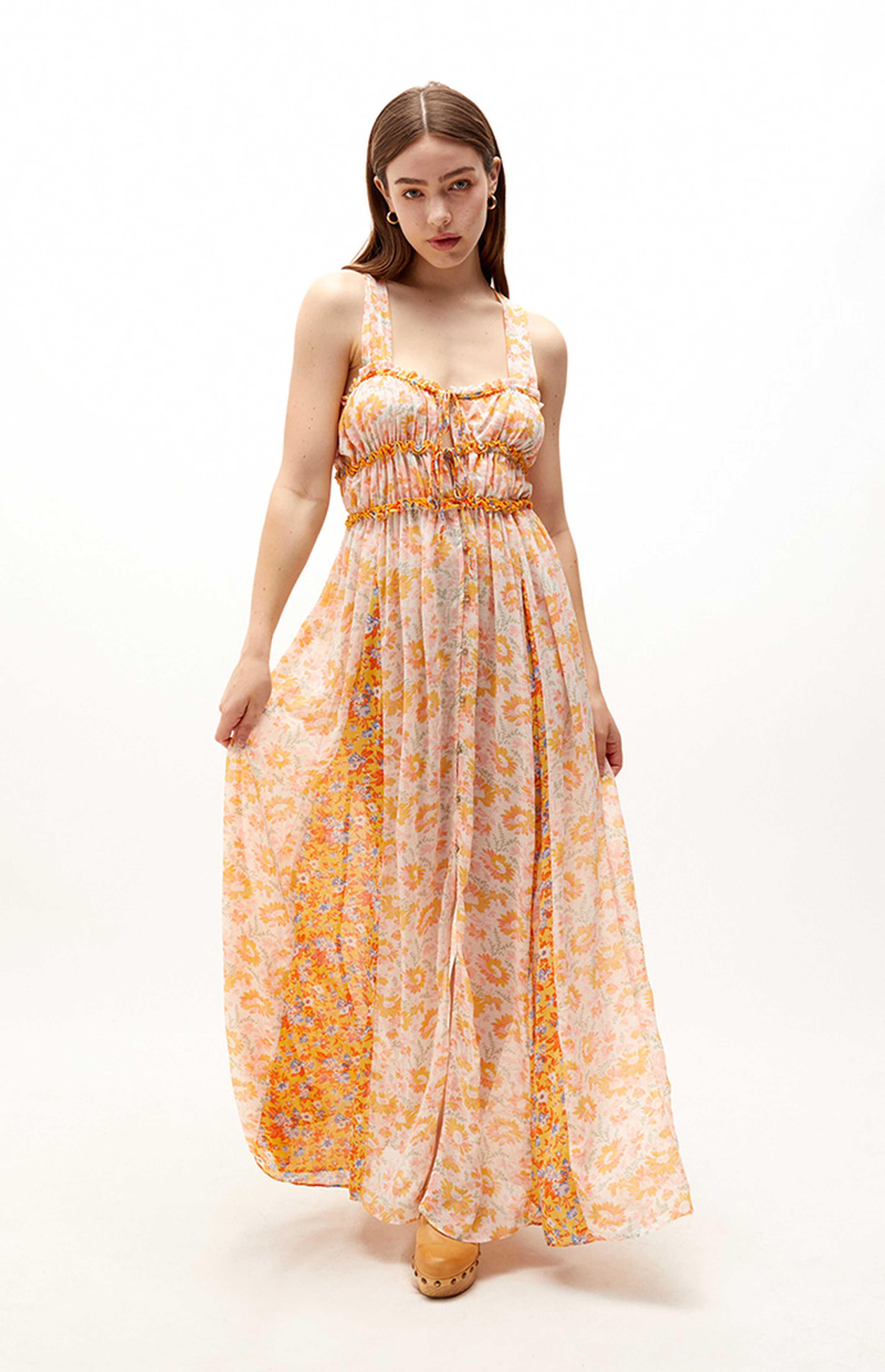 Free People Dance With Me Printed Maxi Dress PacSun