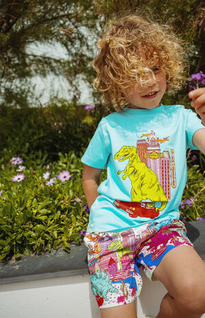 Kids Dino Takeover 5.5" Swim Trunks image number 4