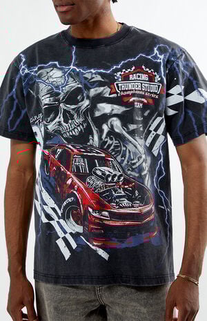 Thunder Racing Team 99 Oversized T-Shirt image number 2
