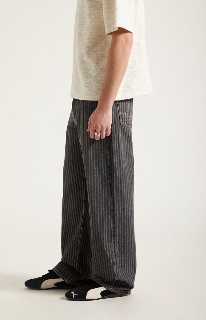Pacsun Dylan Baggy Jeans Stripe Washed Black