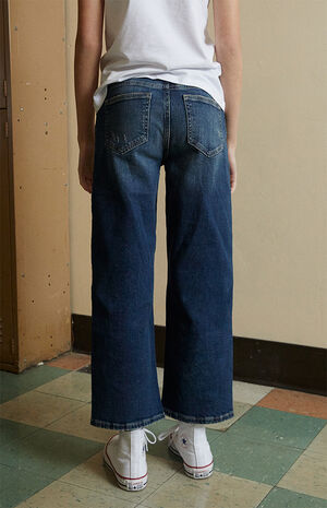 Dark Blue Straight Leg Jeans image number 4