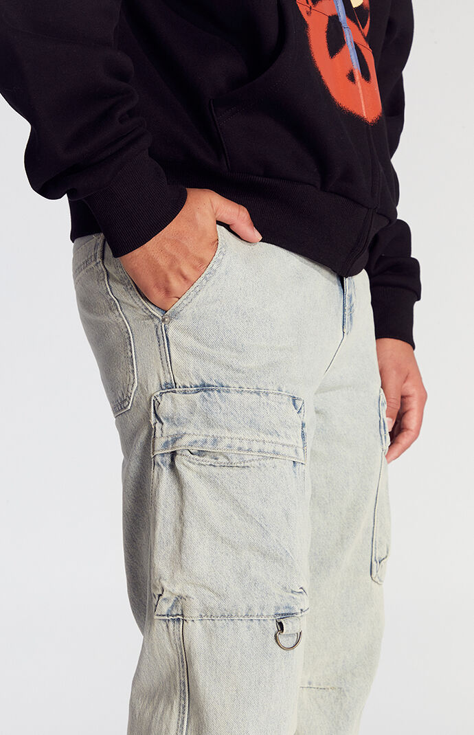 Pacsun Light Indigo Baggy Cargo Jeans | PacSun