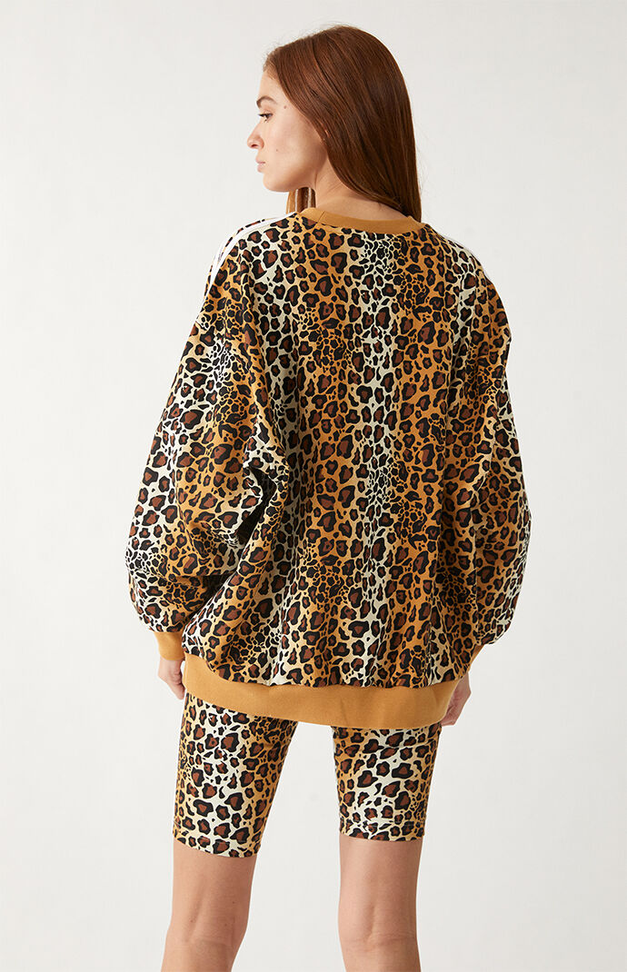 Adidas leopard jumper top