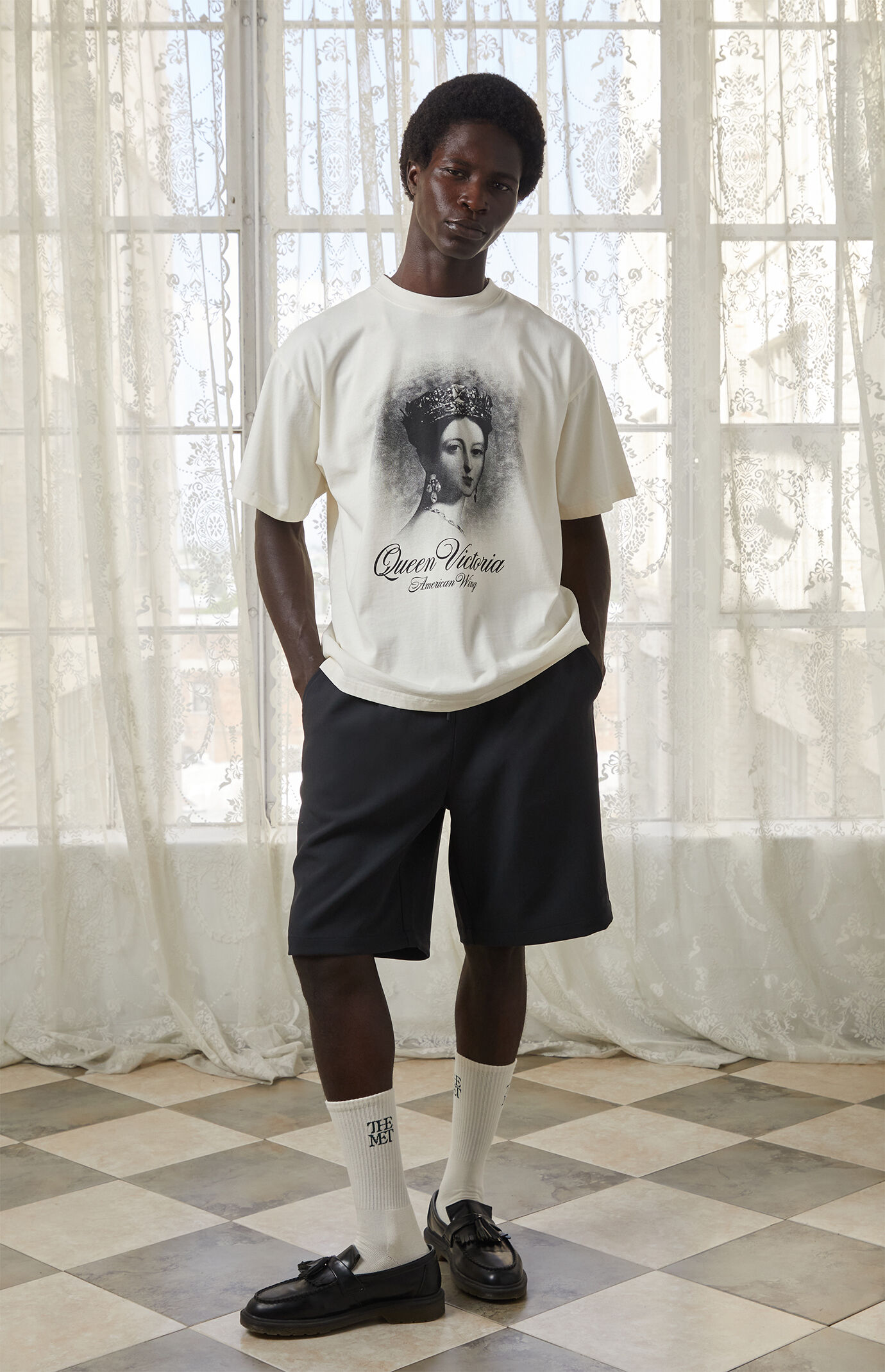 The Met x Pacsun Baggy Bermuda Shorts | Pacsun