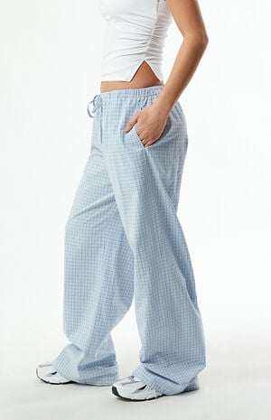 Plaid Pull-On Baggy Pants image number 3