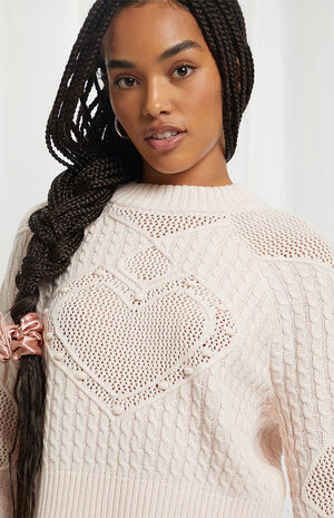 Lovely Heart Mock Neck Sweater image number 3