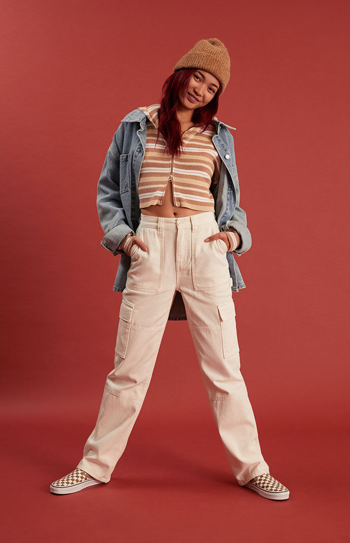 Pacsun off cheap white cargo pants