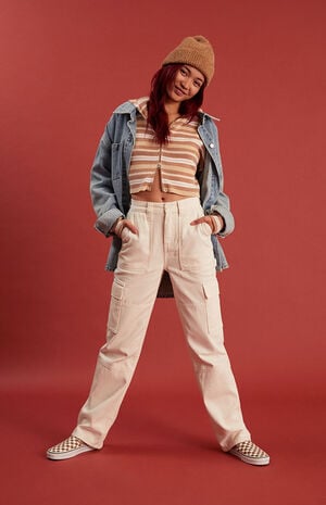 Off White Cargo Skate Pants image number 6