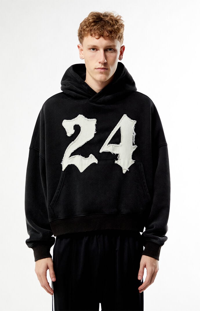 Pacsun 24 Raw Applique Cropped Hoodie
