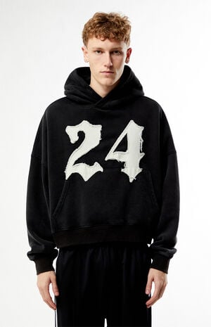 24 Raw Applique Cropped Hoodie image number 1