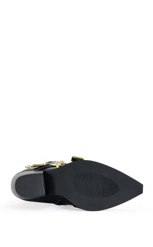 Women's Graziana Black Buckled Western Boots image number 5