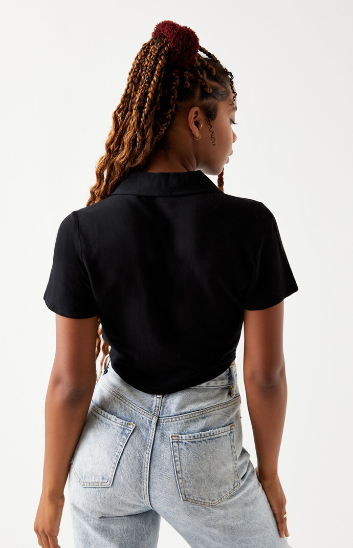 Tied Button Front Shirt
