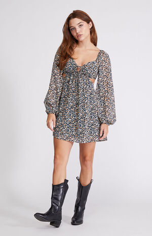 Cutout Fit & Flare Mini Dress image number 4