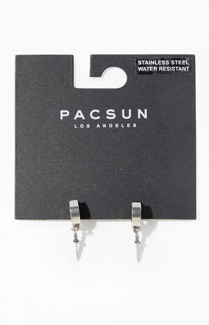 Silver Dagger Hoop Earrings image number 1