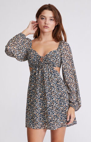 Cutout Fit & Flare Mini Dress image number 1