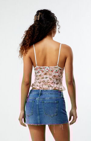 Stretch Dark Indigo Micro Denim Mini Skirt image number 4