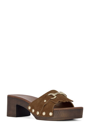Women's Epsilon Brown Platform Sandals image number 2