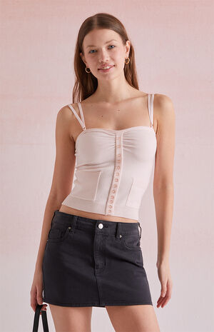 Frankie Button Up Sweater Tank Top image number 2