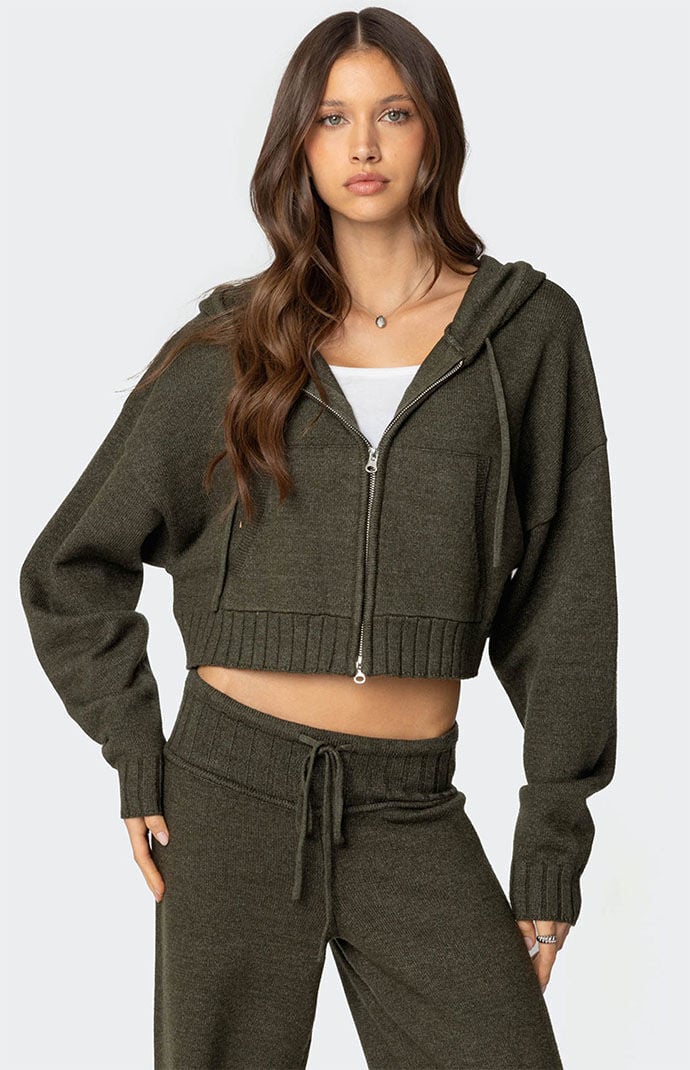 Edikted Russell Knit Hooded Cardigan