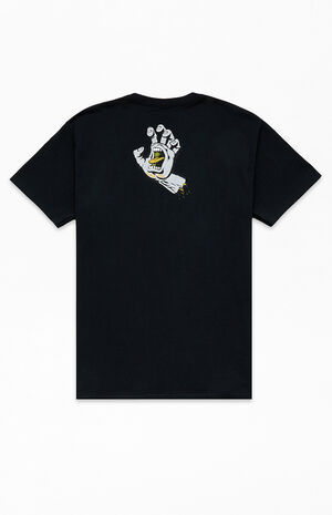 Kids Black Screaming Hand T-Shirt image number 1